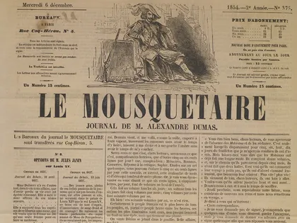 Газета «Мушкетёр» А. Дюма, 1854 год