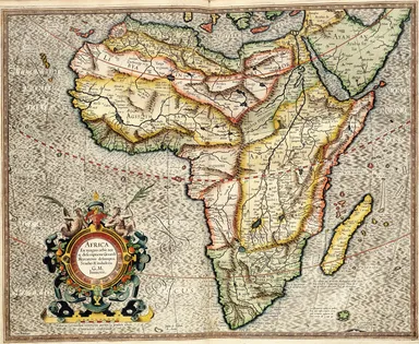 Карта Африки из атласа Меркатора